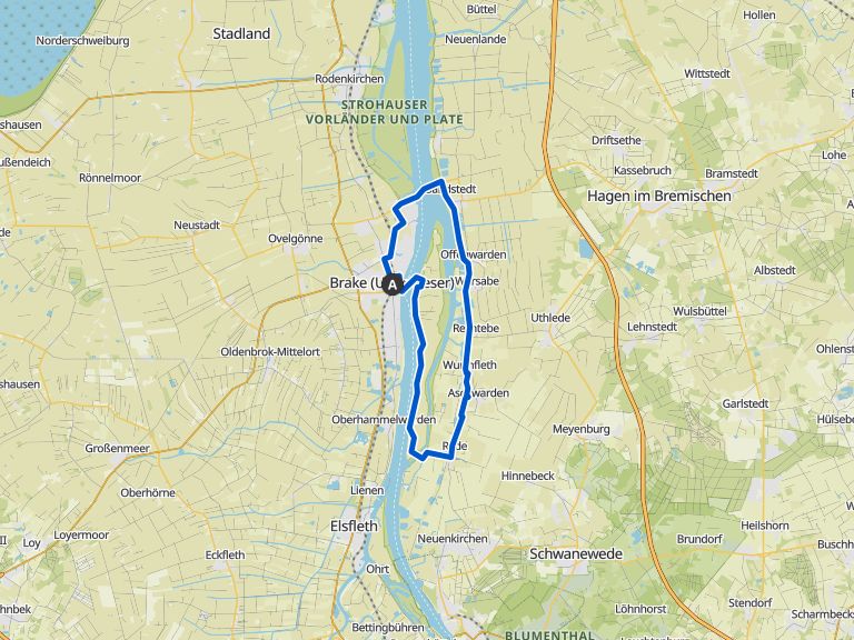 Weserfähre Brake Weserinsel Harriersand Runde von Brake (Unterweser